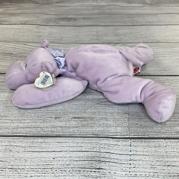 TUBBY 1996 TY Pillow Pals Lavender Hippo Soft Plush 15” Kids Stuffed Animal Toy - Picture 3 of 13